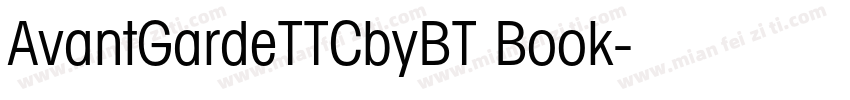 AvantGardeTTCbyBT Book字体转换